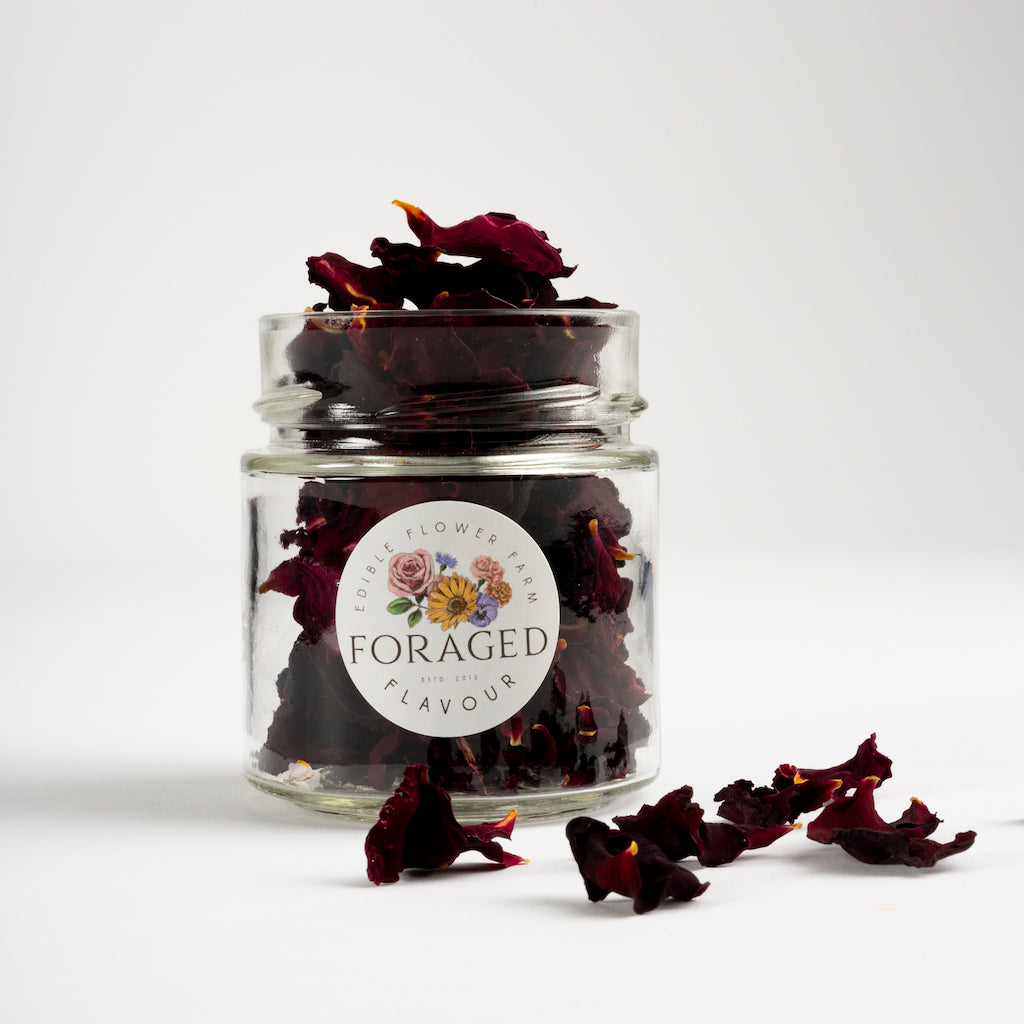 Dried Edible Red Rose Petals – Foraged Flavour Edible Flowers